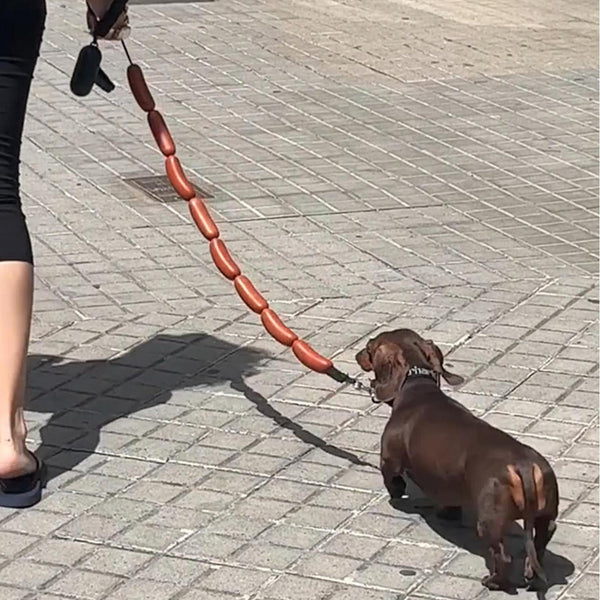 HKM-6615869 Brown Sausage Rope Toy for Dogs and Cats, 108cm Long, Durable Handheld Design