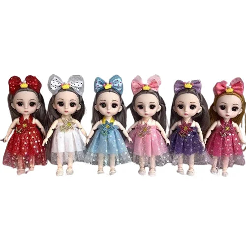 HKM-661587 Cute 17 Cm Movable Jointed Doll - Educational Soft Toy for Kids