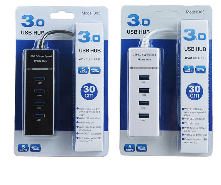 HKM-661779 USB Hub Splitter Multi-Port Expansion – 3.0 High-Speed One to Four Interface Adapter