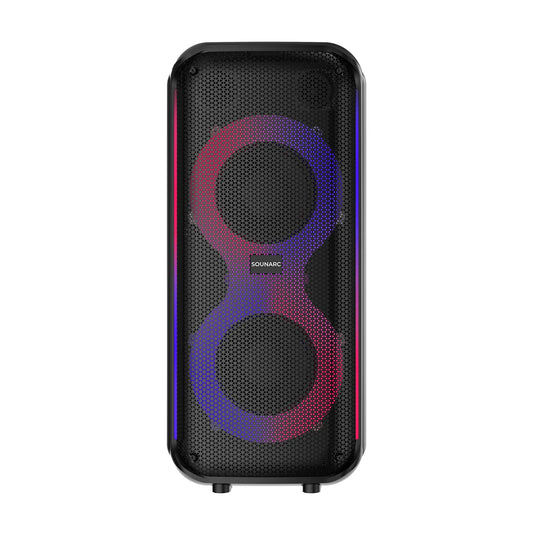 HKM-661907 Portable 60W Karaoke Speaker with LED Light, Super Bass, TWS, and 13000mAh Battery for Party Use