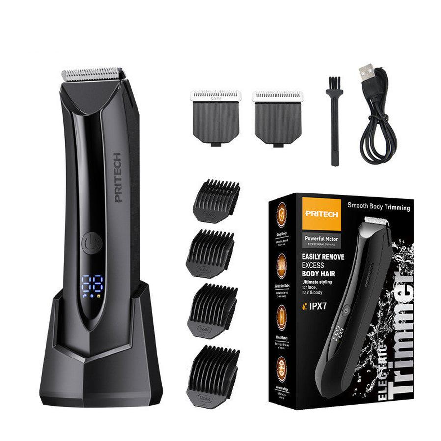 HKM-661971 USB Rechargeable Intelligent Digital Display Electric Shaver for Whole Body Hair Removal