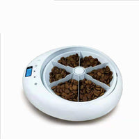 HKM-6620349 Automatic Six-Hole Feeder with Voice Reminder for Dogs and Cats