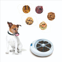 HKM-6620349 Automatic Six-Hole Feeder with Voice Reminder for Dogs and Cats