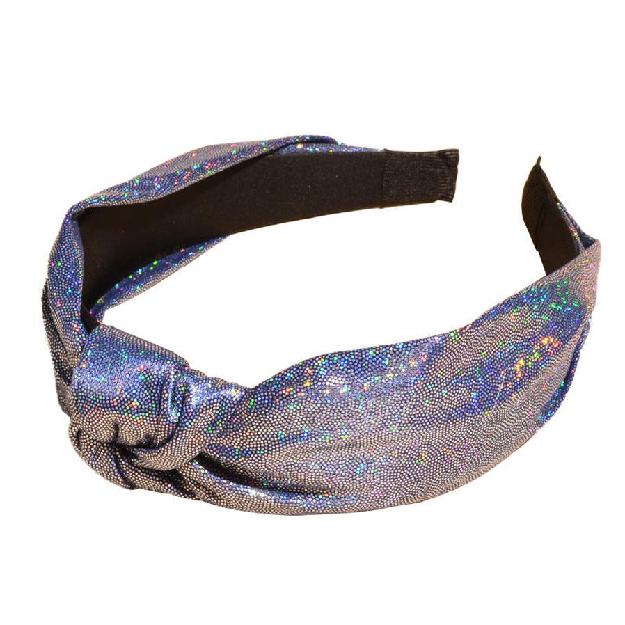 HKM-662035 Korean Style Wide-Side Hairpin Headband with Geometric Design