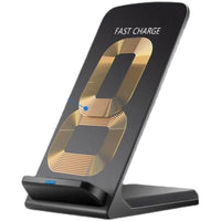 HKM-662099 30W Fast Charging Vertical Wireless Charger Desktop Stand - Available in Black and White