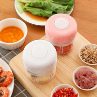 HKM-662099 Electric Garlic Masher - Wireless Meat Grinder and Baby Food Maker, 30W, Compact Kitchen Blender