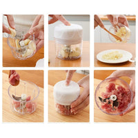 HKM-662099 Electric Garlic Masher - Wireless Meat Grinder and Baby Food Maker, 30W, Compact Kitchen Blender