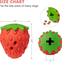 HKM-6621629 Durable Strawberry Dog Chew Toy for Aggressive Chewers with IQ Training Features