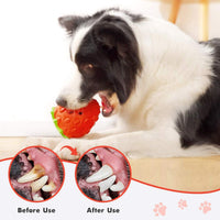 HKM-6621629 Durable Strawberry Dog Chew Toy for Aggressive Chewers with IQ Training Features