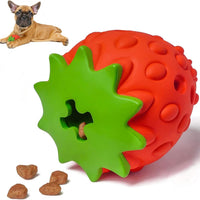 HKM-6621629 Durable Strawberry Dog Chew Toy for Aggressive Chewers with IQ Training Features