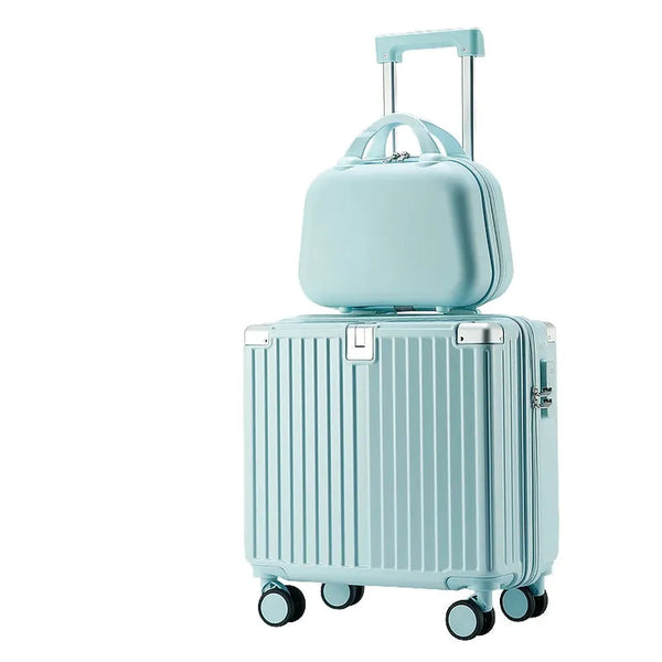 HKM-662291 Compact Gold Luggage Set for Travel with Small Computer Storage
