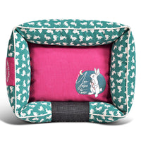 HKM-6624189 Jarre Aero Bull Dog Bed in Small, Medium, and Large Sizes - Red, Blue, Green Rabbit Options