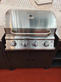 HKM-662419 Built-in Propane BBQ Gas Grill Smoker - Heavy Duty Stainless Steel for Outdoor Kitchen