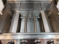 HKM-662419 Built-in Propane BBQ Gas Grill Smoker - Heavy Duty Stainless Steel for Outdoor Kitchen