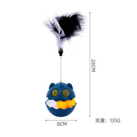 HKM-6624957 Interactive Cat Feather Toy with Roller Track and Catmint for Fun and Engagement