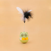 HKM-6624957 Interactive Cat Feather Toy with Roller Track and Catmint for Fun and Engagement