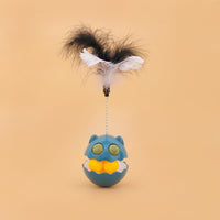 HKM-6624957 Interactive Cat Feather Toy with Roller Track and Catmint for Fun and Engagement