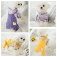 HKM-6626493 Purple Checkered Strap Pants for Dogs - Comfortable Fit for Small to XXL Sizes