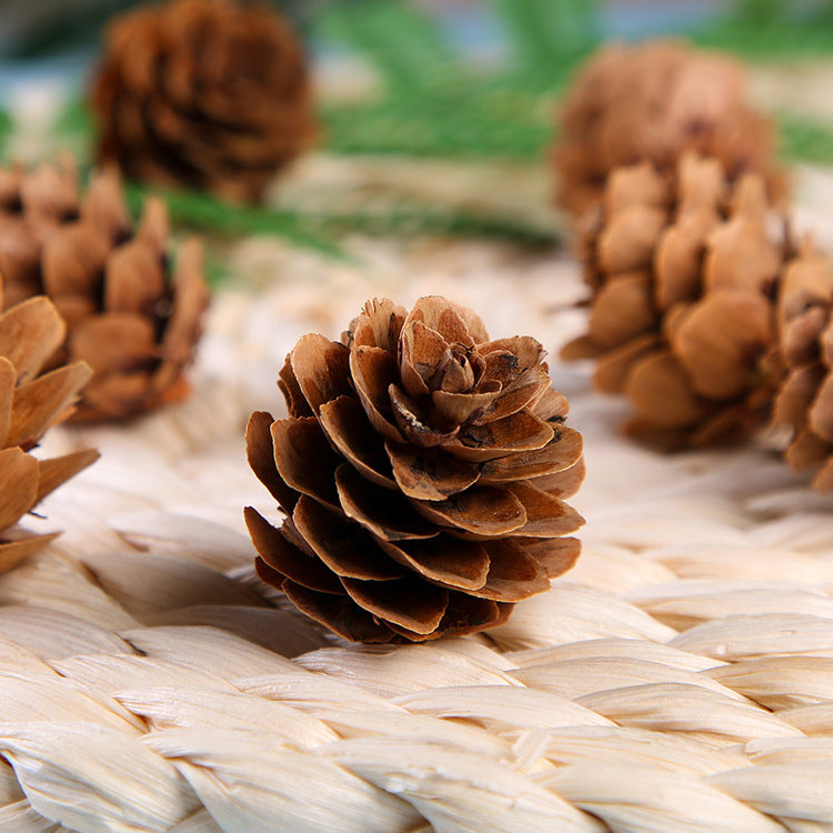 HKM-662675 Christmas PVC Pine Leaves Decoration with Small Pine Cones and Red Accents, 5-15cm