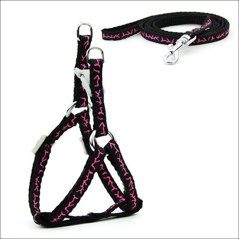 HKM-6629181 Adjustable Cat and Dog Leash with Chest Strap, Durable PP Material