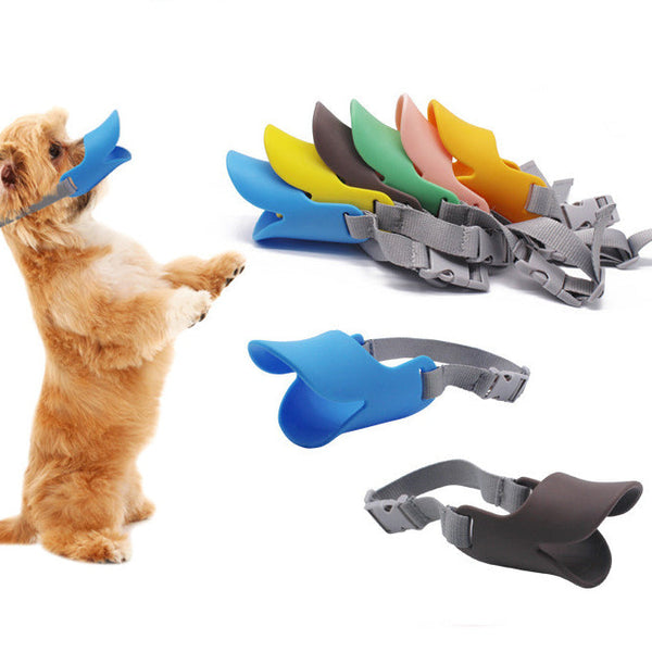 HKM-6629565 Creative Anti-Barking Pet Duckbilled Sleeves - Multi-Color Silicone Set for Dogs and Cats in S, M, L Sizes