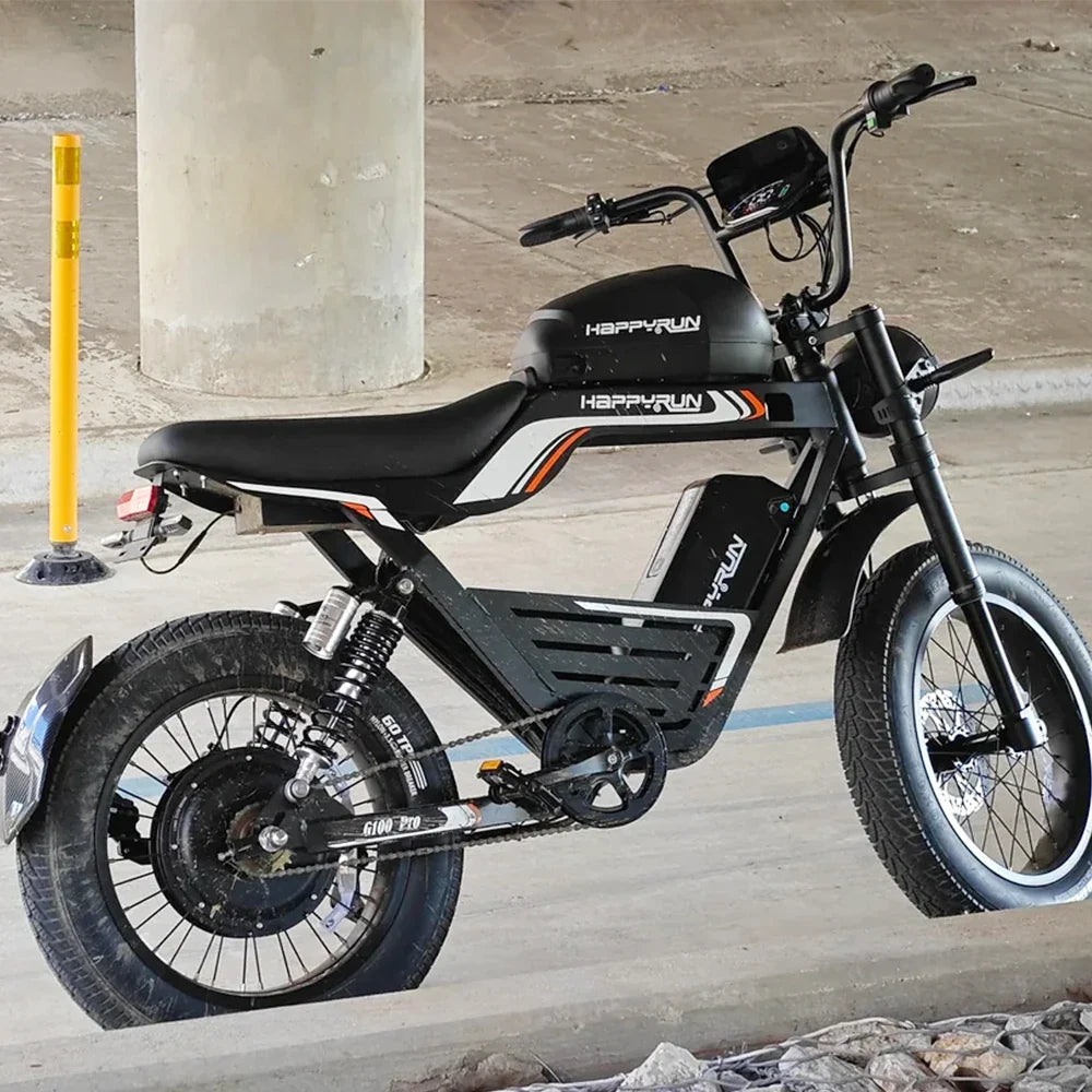 HKM-662995 High-Powered Long Range Electric Bike with Dual Batteries and 6000W Motor