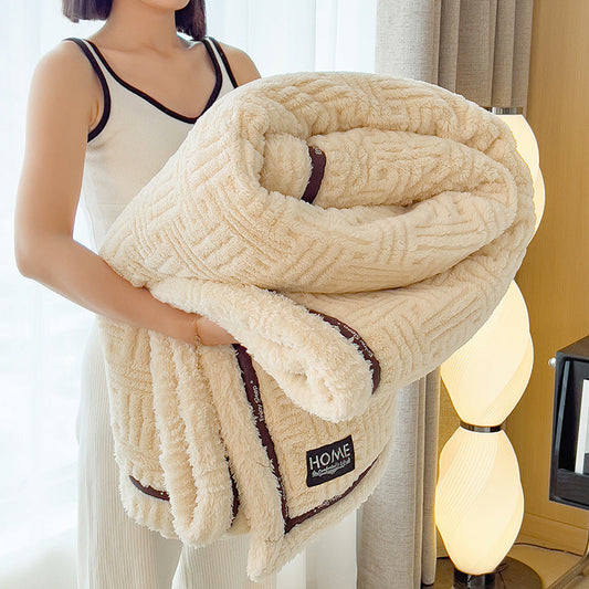 HKM-663059 Cozy Coral Fleece Blanket for Winter Office Naps and Home Use in Various Sizes and Colors