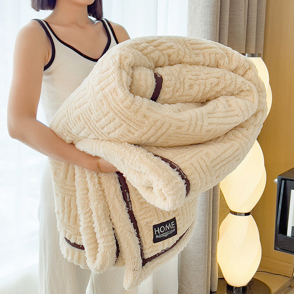 HKM-663059 Cozy Coral Fleece Blanket for Winter Office Naps and Home Use in Various Sizes and Colors