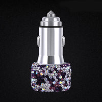 HKM-663123 Dual USB Car Charger with Emergency Hammer and Smart Protection for Mobile Devices