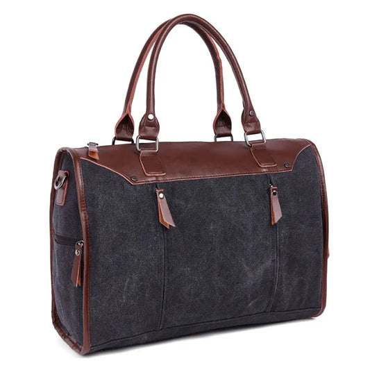 HKM-663123 Vintage Canvas Casual Handbag Briefcase for Men
