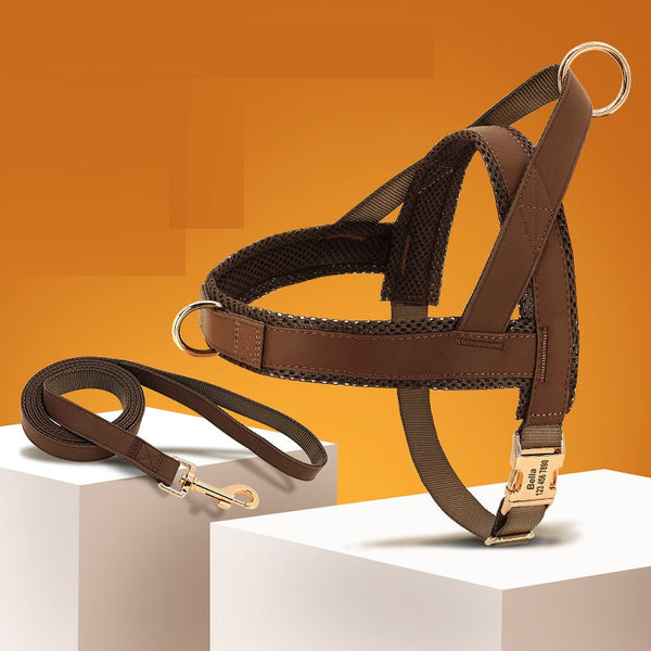 HKM-6631741 Durable and Breathable Large Dog Vest Chest Harness - Adjustable Fit for Comfort and Safety