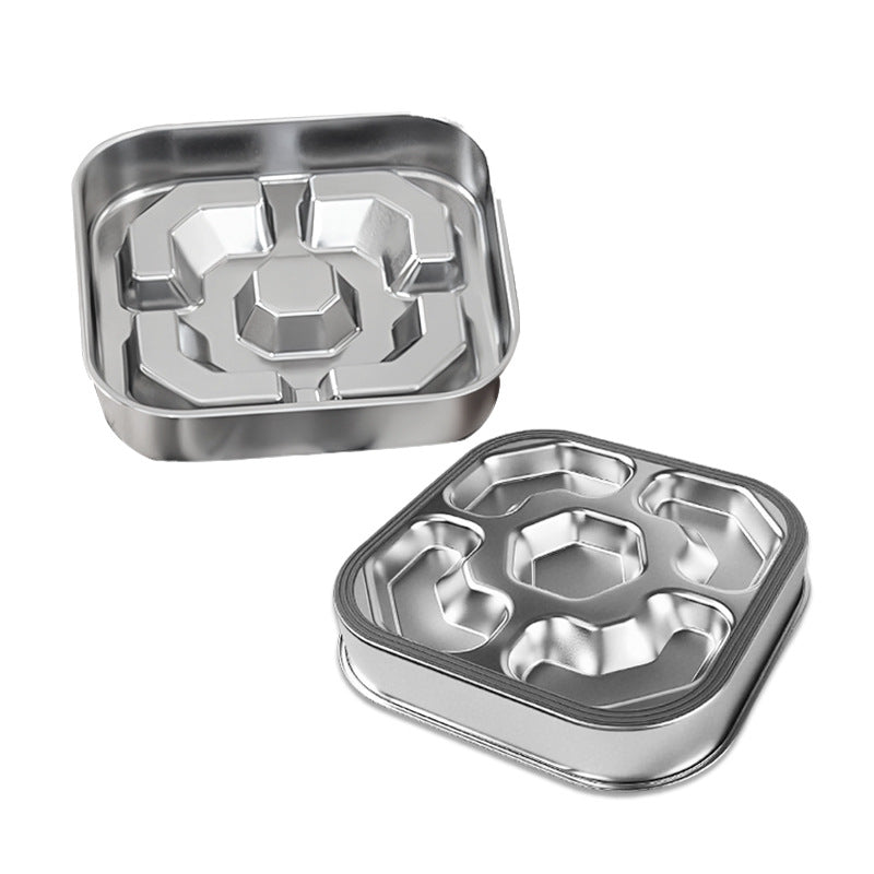 HKM-6631869 Square Stainless Steel Slow Feeding Bowl for Pets