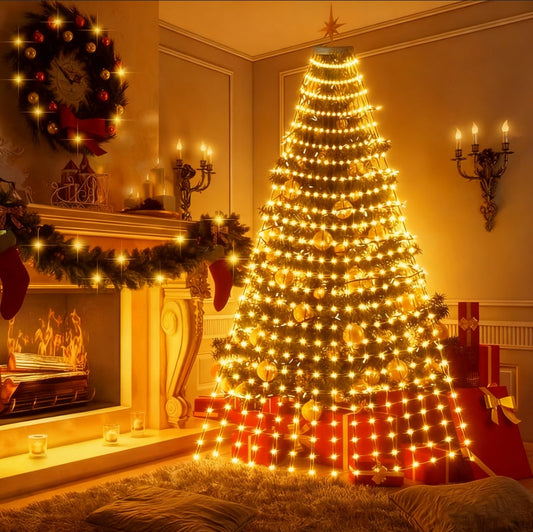 HKM-663187 Remote Controlled LED Christmas Light Strings - Colorful & Warm White Options, USB Powered Decorations