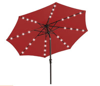 HKM-663251 Pillar Umbrella Lamp with All-Iron Beads - Big Red