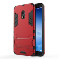 HKM-663315 2-in-1 Soft Rubber Phone Case with Stand for Meizu M15 and 15Lite - Dustproof and Shockproof Design