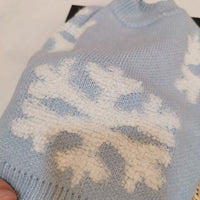 HKM-6633661 Cozy Wool Bichon & Cat Sweater for Autumn and Winter with Snowflake Print