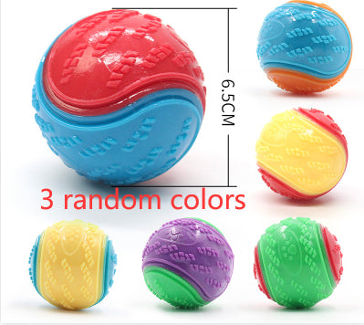 HKM-6634301 Durable Dog Molar Ball Toy for Playtime and Chewing, Random Color, Rubber Material