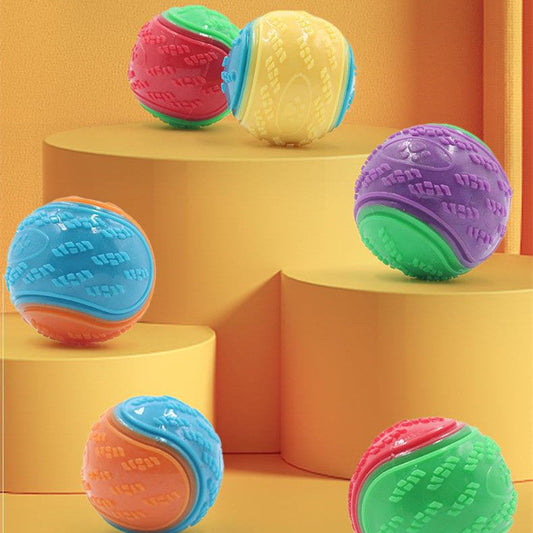 HKM-6634301 Durable Dog Molar Ball Toy for Playtime and Chewing, Random Color, Rubber Material