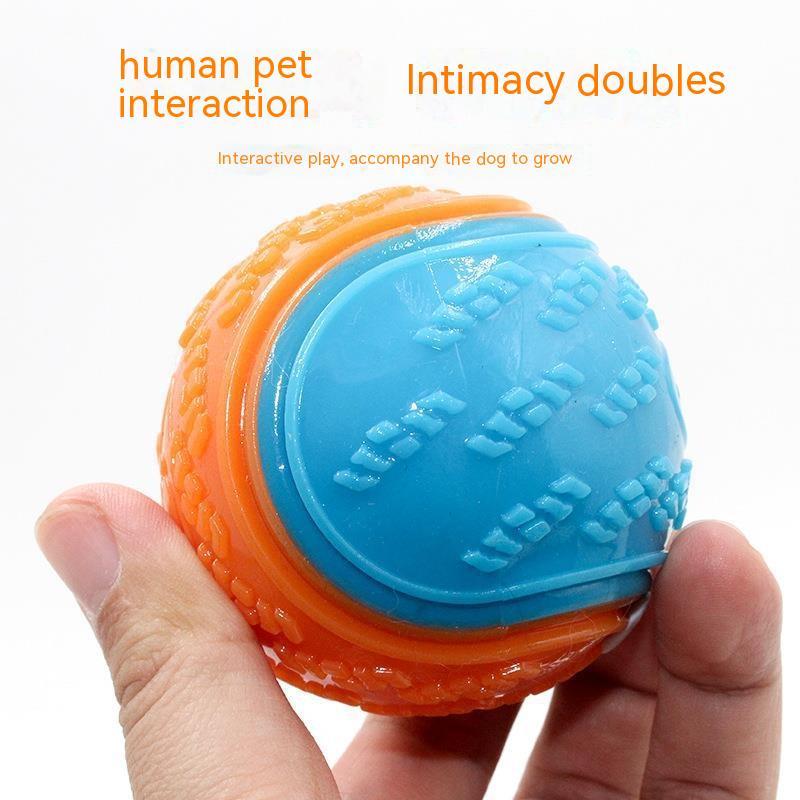 HKM-6634301 Durable Dog Molar Ball Toy for Playtime and Chewing, Random Color, Rubber Material