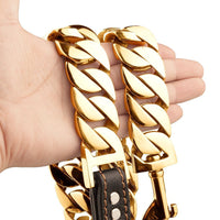 HKM-6635453 316L Stainless Steel Dog Traction Chain - Available in 50cm, 60cm, 70cm, 80cm, 90cm Lengths