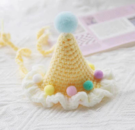 HKM-6637117 Handmade Small Dog Scarf with Embroidery - Colorful Cotton Accessories