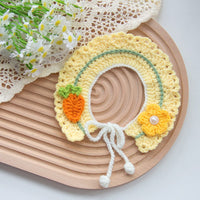 HKM-6637117 Handmade Small Dog Scarf with Embroidery - Colorful Cotton Accessories
