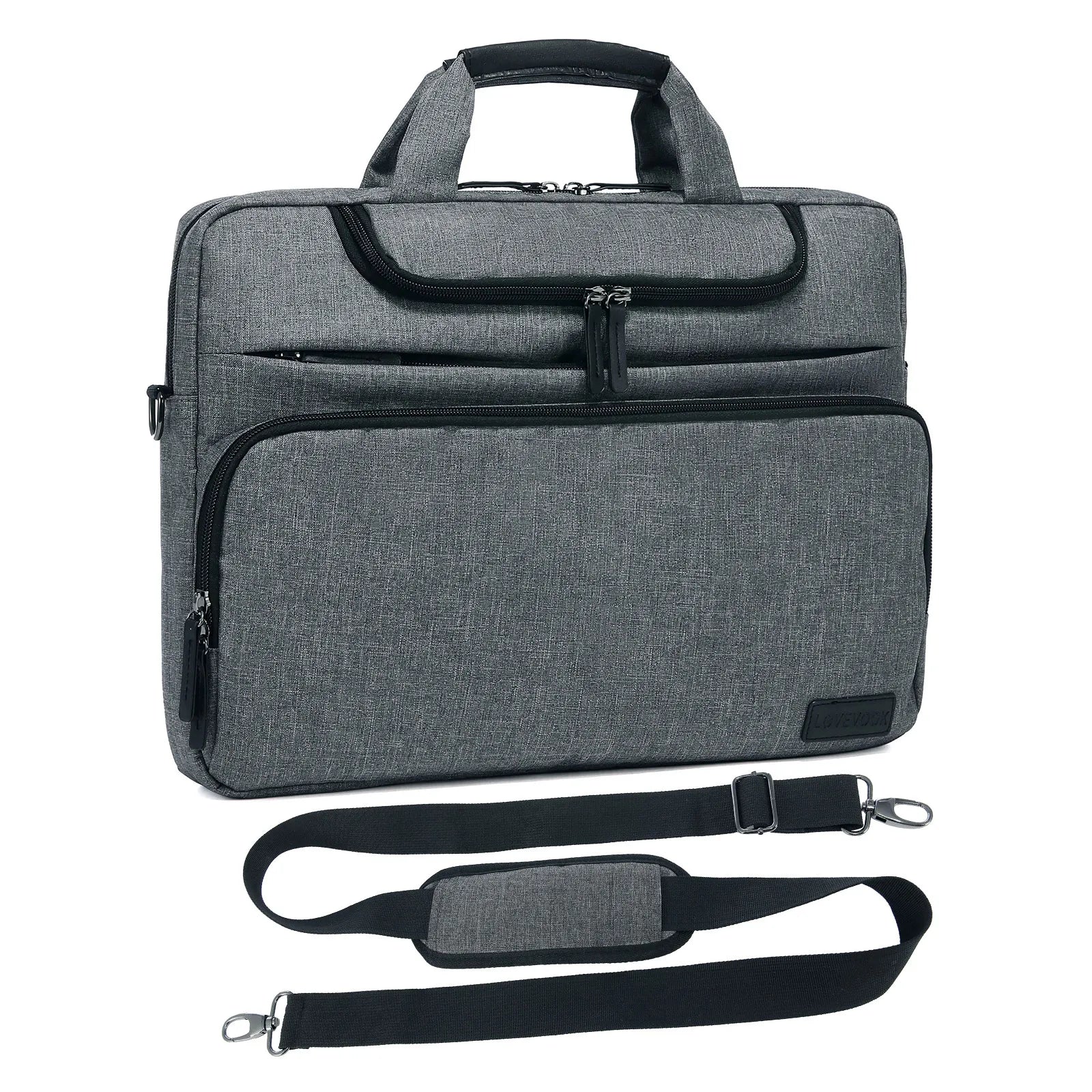 HKM-663763 Waterproof 17-Inch Canvas Unisex Messenger Bag for Casual Travel and Laptop Use