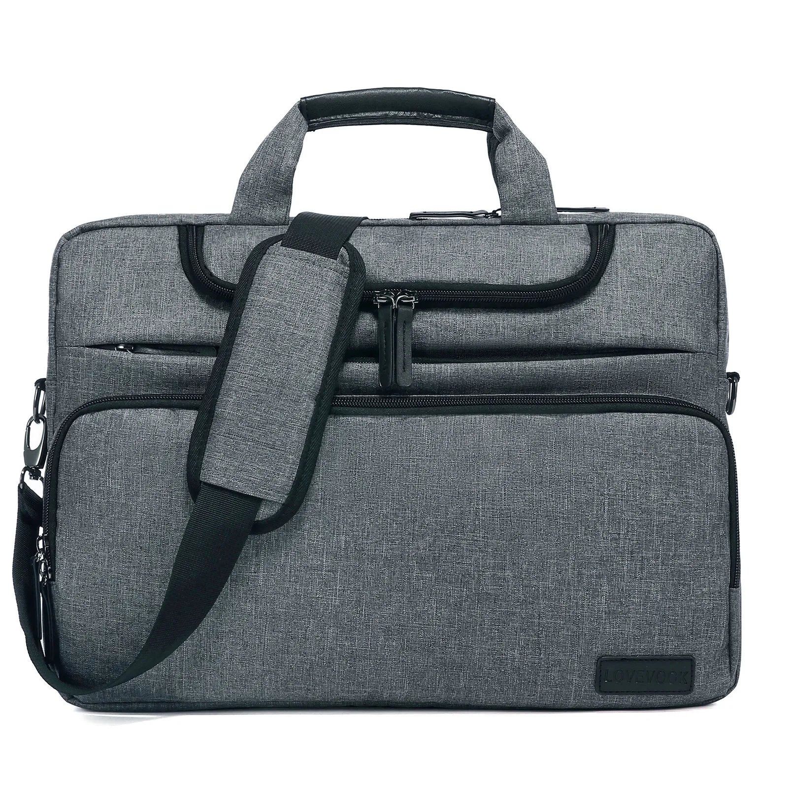 HKM-663763 Waterproof 17-Inch Canvas Unisex Messenger Bag for Casual Travel and Laptop Use