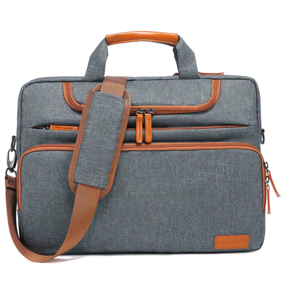 HKM-663763 Waterproof 17-Inch Canvas Unisex Messenger Bag for Casual Travel and Laptop Use
