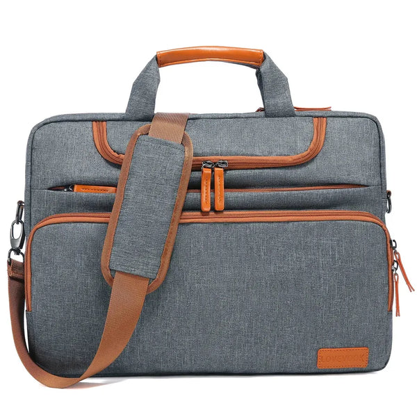 HKM-663763 Waterproof 17-Inch Canvas Unisex Messenger Bag for Casual Travel and Laptop Use