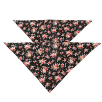 HKM-6638013 Flower Pattern Cotton Triangle Scarf for Dogs – Stylish Saliva Towel Bib