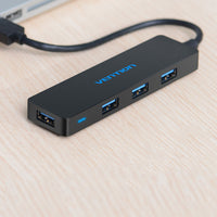 HKM-663891 Four-Port USB 3.0 Hub with Enhanced Speed and Connection Flexibility