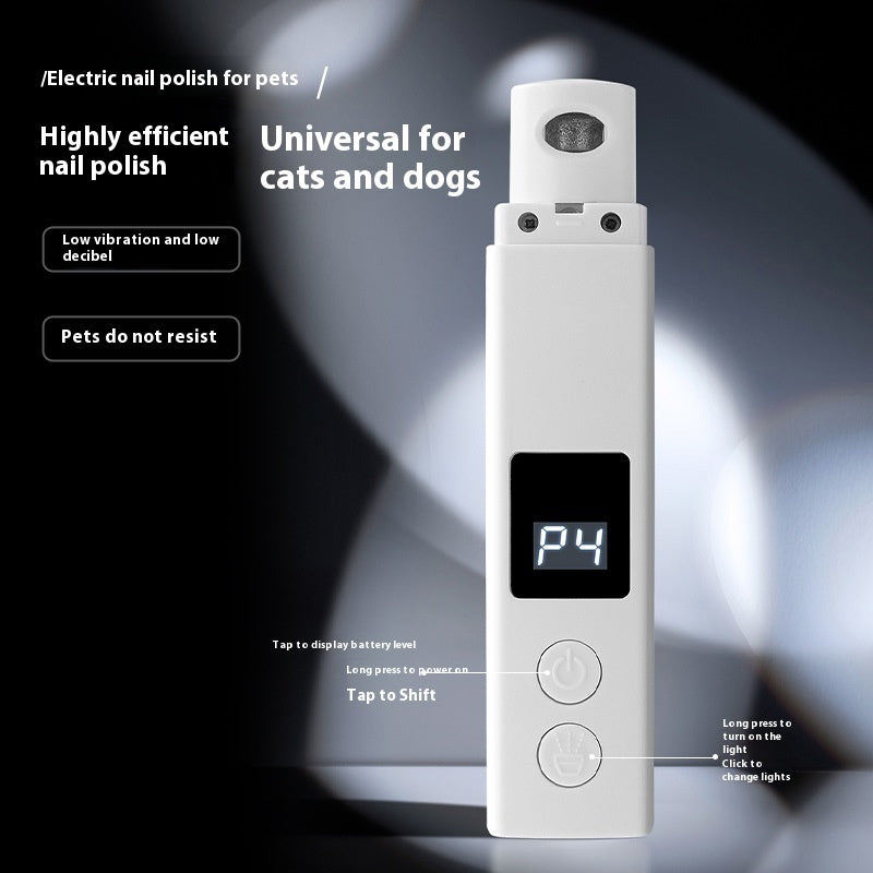 HKM-6639421 Electric Pet Nail Grinder with Dust Cover and LED Light, Suitable for Dogs