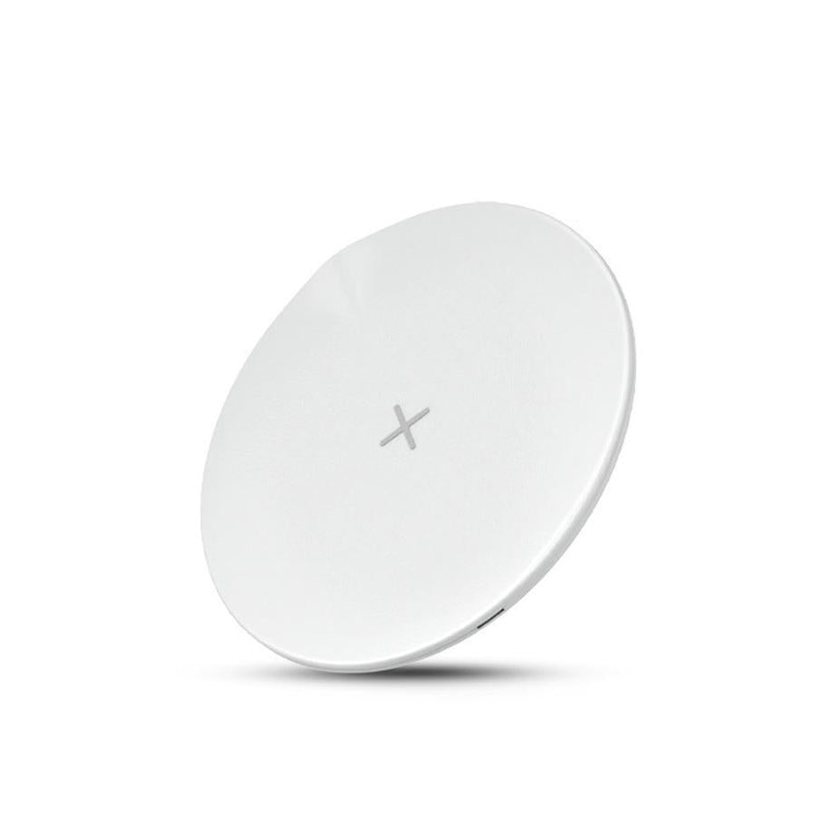 HKM-664083 Desktop Round Wireless Charger for Mobile Phones - Simple, Stylish Design in White or Black